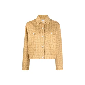NANUSHKA Diamond Logo print Denim Jacket