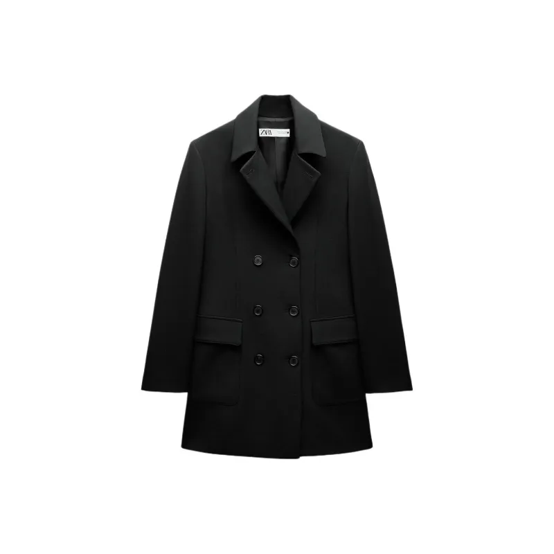 ZARA ZW Series Coats Women's Black-0