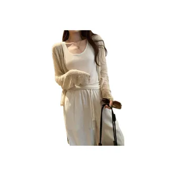 Oudifu Knitwear Women's Linen Base White