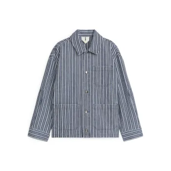 ARKET Denim Jacket Women's Blue/White