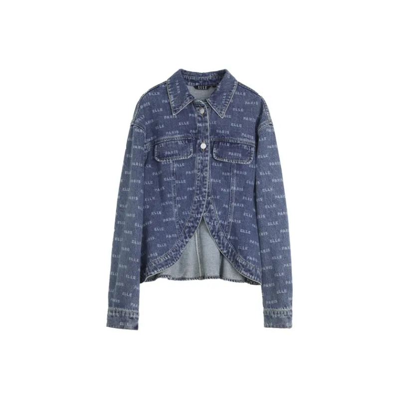 ELLE Denim Jackets Women's Blue-0