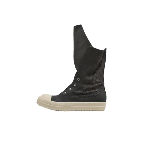 Rick Owens DRKSHDW Boot High Top Canvas Shoes Men's Black
