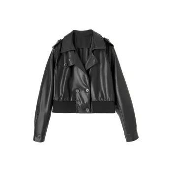 SENTUBILA Leather Jacket Women's