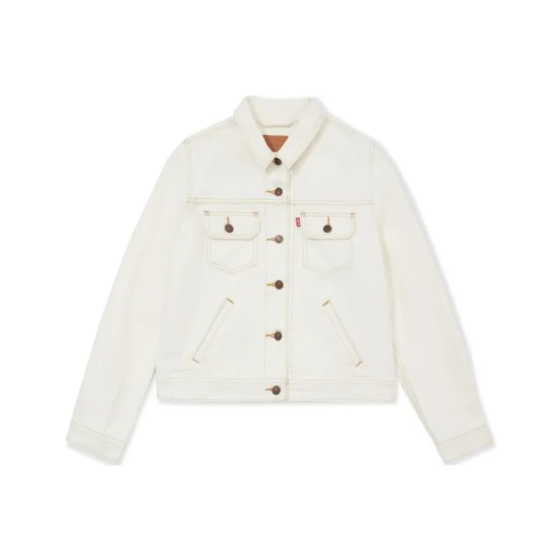 Levis Cropped Coats Women's White-0