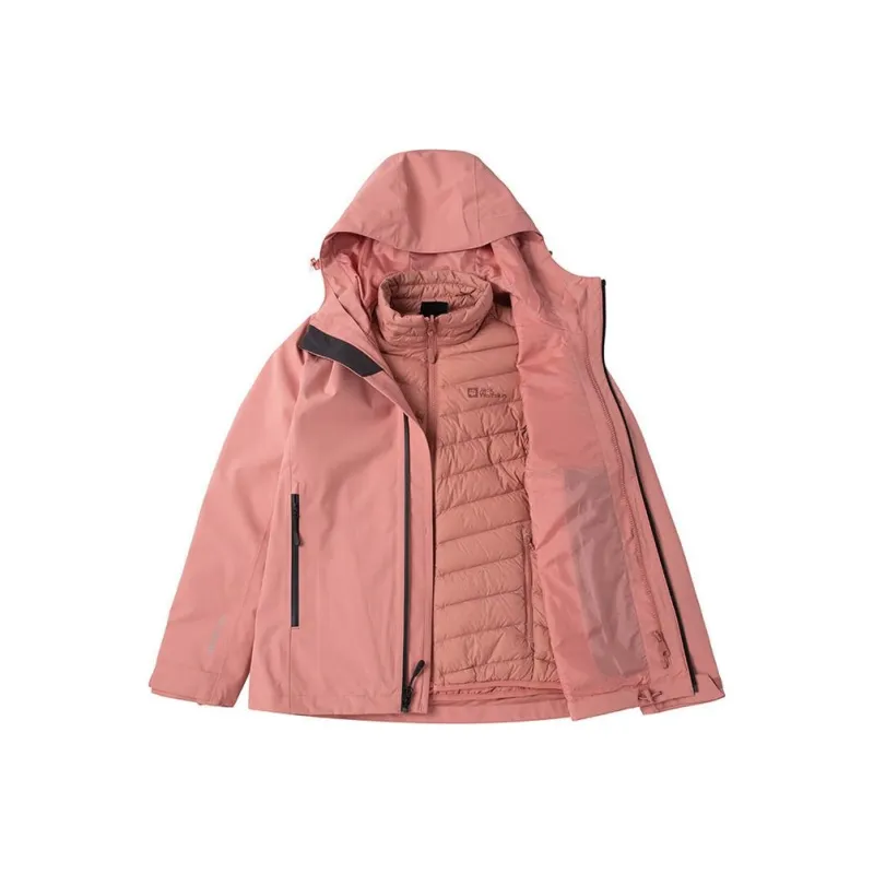 Jack Wolfskin Outdoor Hiking Windproof Breathable Water Repellent Wear Resistant Warm Windbreaker Jacket Women's-8