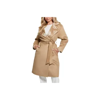 GUESS Ludovica Wool-Blend Wrap Coat Coats Women's Beige
