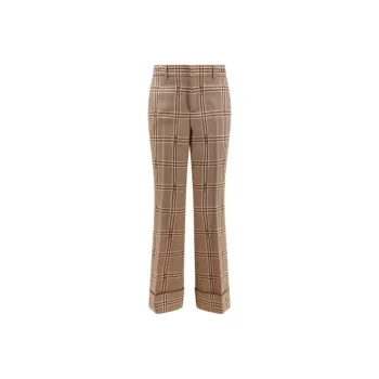 GUCCI Horsebit-check Flared Trousers
