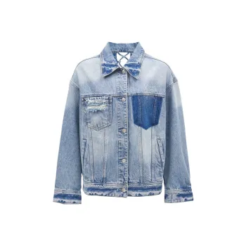 ONLY Cropped Coats Women's J32 210 Washed Denim Blue