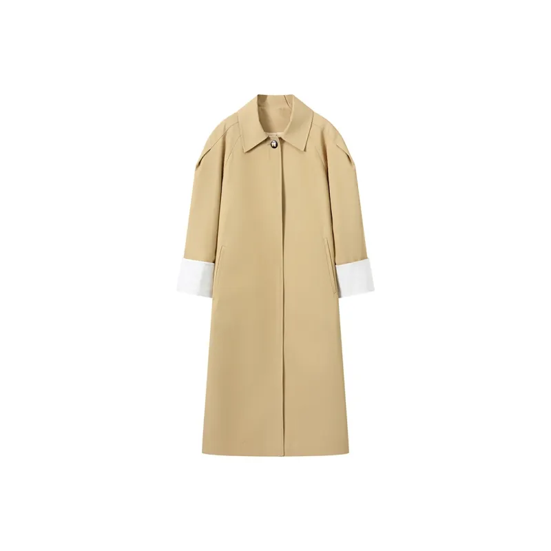 GREEN BELT Trench Coats Women's Beige-0