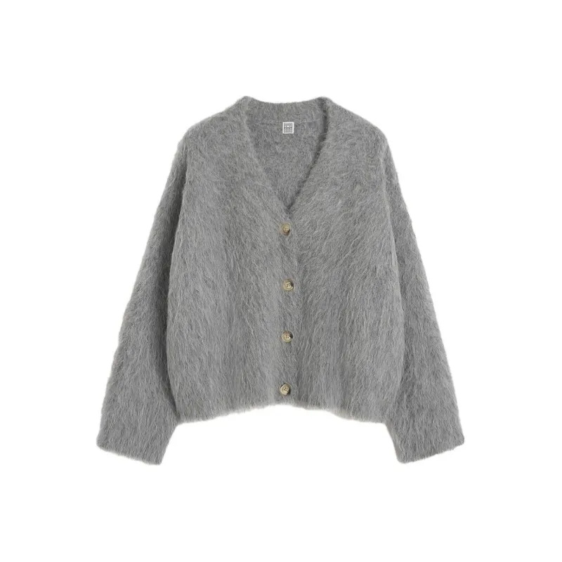 Toteme V-neck Alpaca Wool-blend Cardigan-0