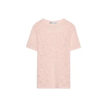 ZARA Knitwear Women's Light Pink Red