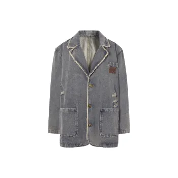 I'M ONE Denim Jacket Unisex Vintage Denim Blue