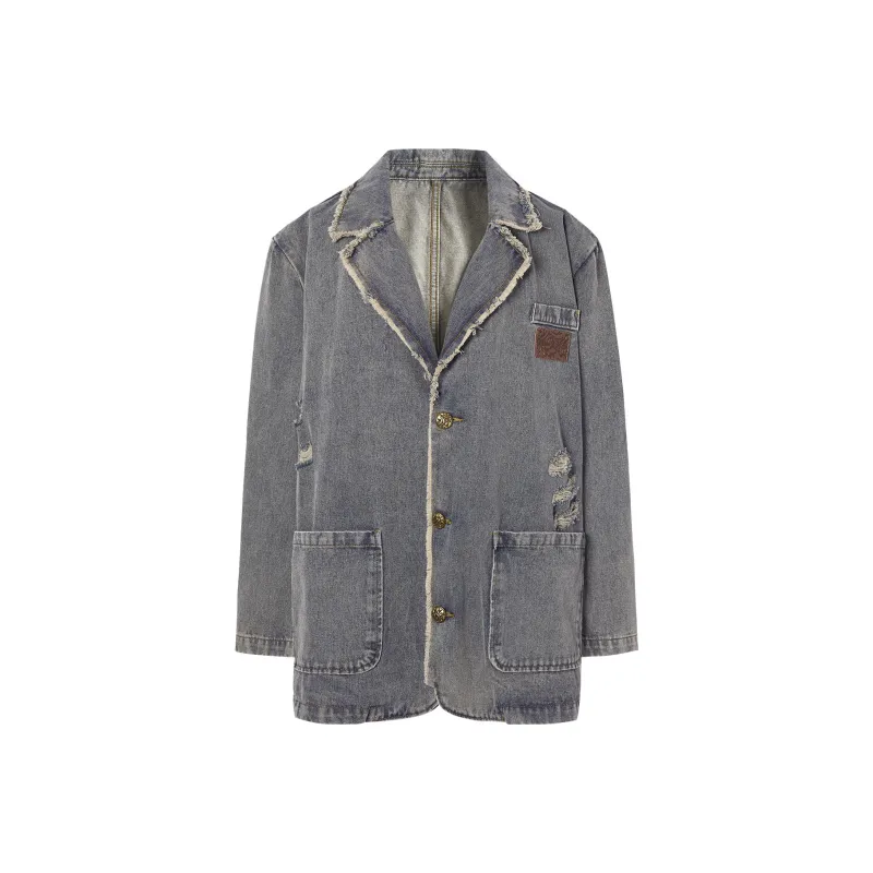 I'M ONE Denim Jacket Unisex Vintage Denim Blue-0