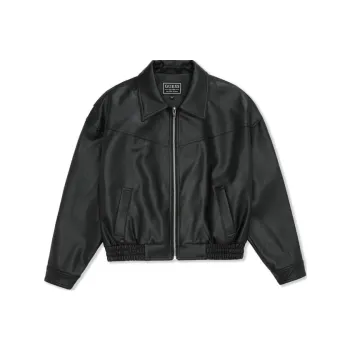 GUESS Leather Jacket Women's Black