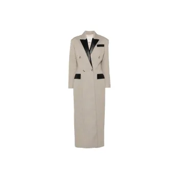 NANUSHKA Ferris Leather And Twill Suiting Coat