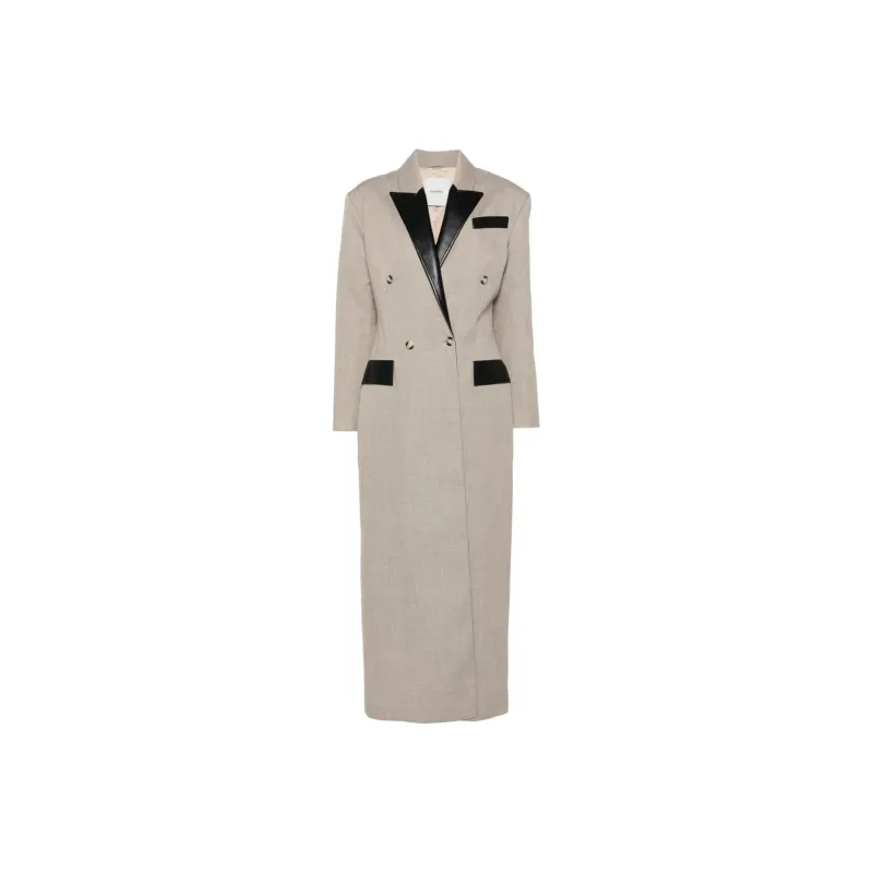 NANUSHKA Ferris Leather And Twill Suiting Coat-0
