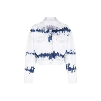 Stella McCartney Tie Dye Cropped Denim Jacket