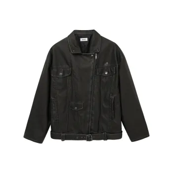 D'zzit Leather Jacket Women's Black