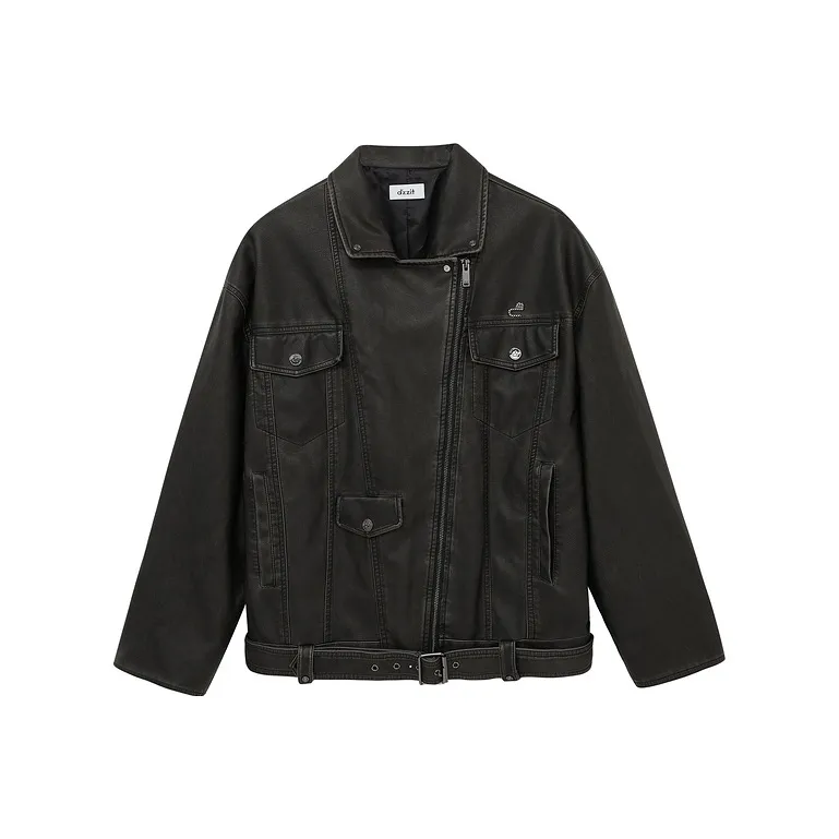 D'zzit Leather Jacket Women's Black-0
