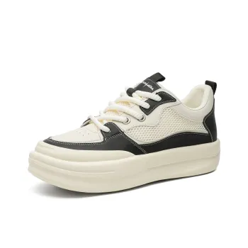 ENRICO COVERI Skateboard Shoes Men Low Top Black White/Black/White
