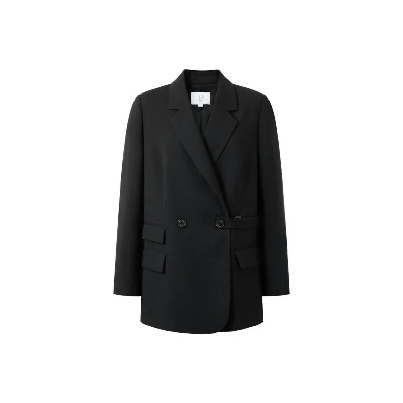 JZ Juzui Business Suit Women's Plain Black-0