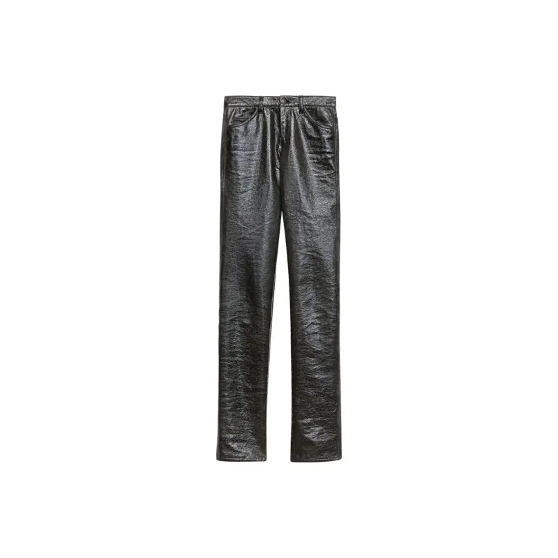 ISABEL MARANT Lovis Vinyl Trousers-0