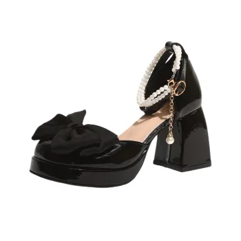 LXVB Chunky Heel High Heels 8cm Women's