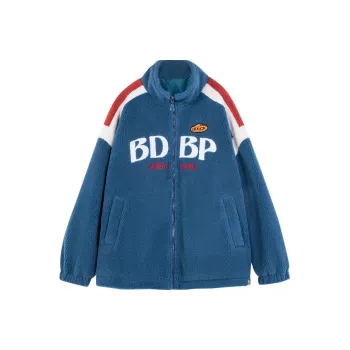 B.Duck Velvet-feel Coat Women's Navy Blue