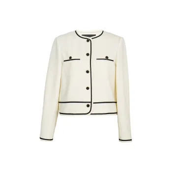 ROEYSHOUSE Cropped Coats Women's Ecru