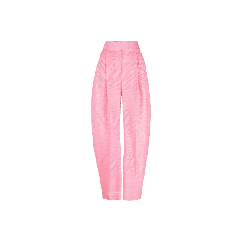 The Attico Gary Zebra Pattern Wide Leg Trousers-0