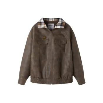 LEDIN Leather Jacket Women's Brown