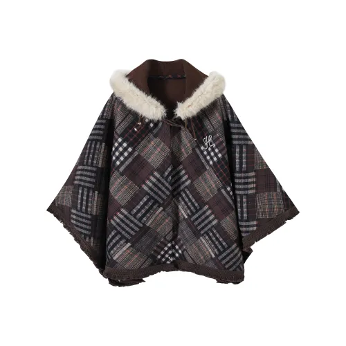KAZAN Cloaks Women's Chocolate & Brown
