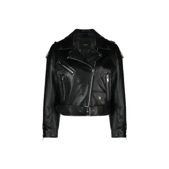 Maje Leather Jackets Women's Black