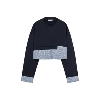 ZARA Sweatshirt Women's Sea Blue
