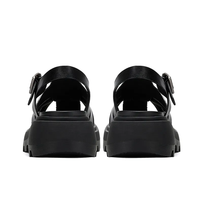GG CC Platform Roman Sandals 6.5cm Women's Black-3