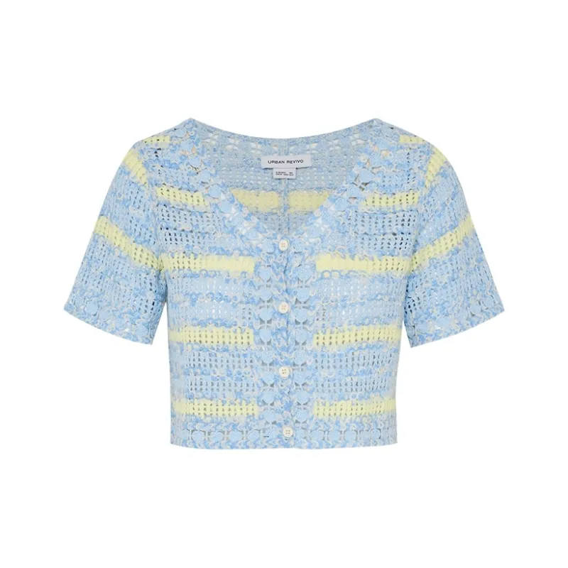 URBAN REVIVO Knitwear Women's Light Blue-0
