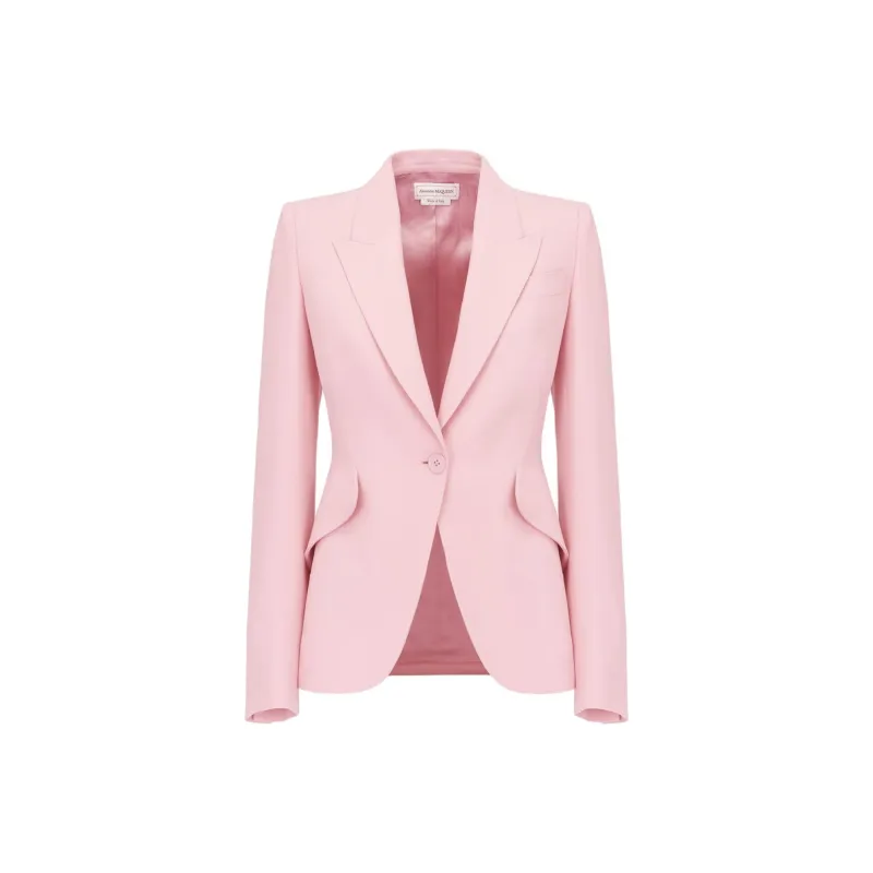 Alexander McQueen Peak Shoulder Pad Single Breasted Blazer-0