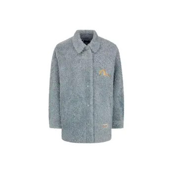 EVISU FW23 Velvet feel Coat Women's Ice Blue