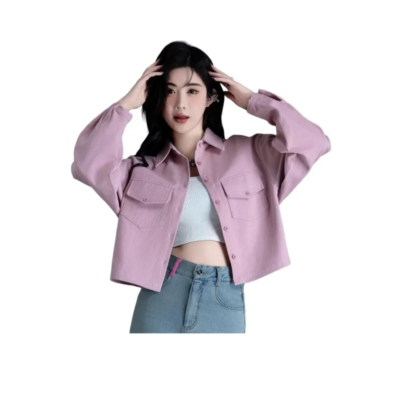 You Cow Me Pants Denim Jacket Women's Pink-0