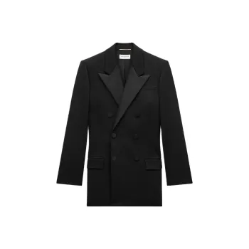 SAINT LAURENT Tuxedo Double Breasted Jacket