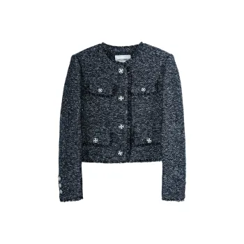 MISSSHINE Cropped Coats Women's Black
