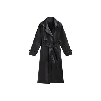 Massimo Dutti Trench Coat Women's Black