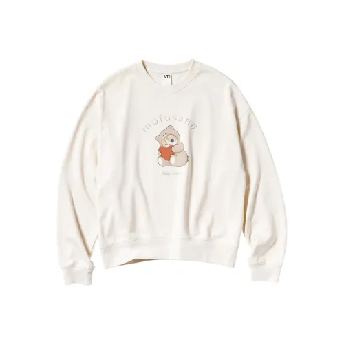 UNIQLO Shark Cat Collaboration Sweatshirts Women's Ivory