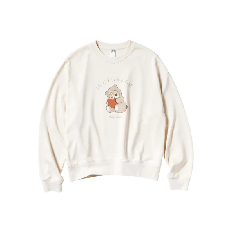 UNIQLO Shark Cat Collaboration Sweatshirts Women's Ivory-0