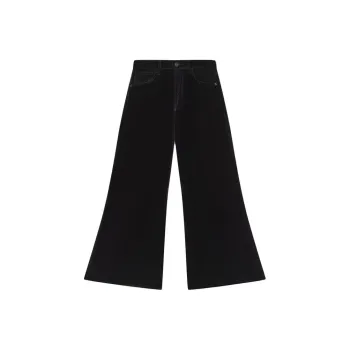 FRAME Le Palazzo Crop Velvet Jeans