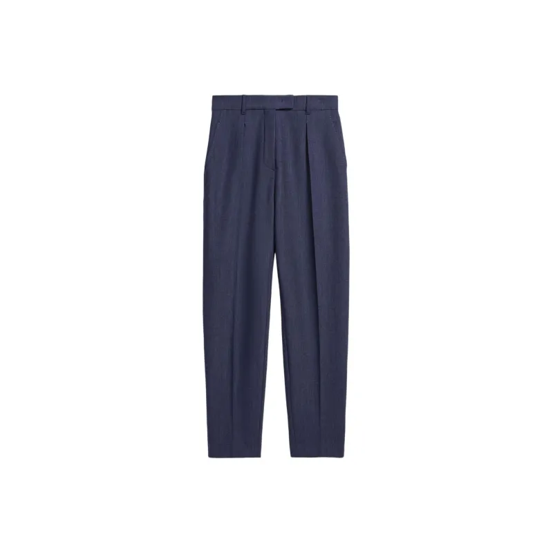 MaxMara Studio Casual Pants Women's Navy Blue-0