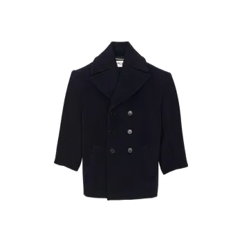 SAINT LAURENT Double breasted Wool Coat