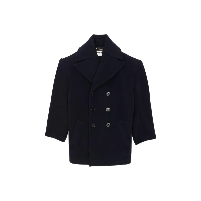 SAINT LAURENT Double breasted Wool Coat-0