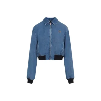 MIU MIU Zipped Denim Jacket