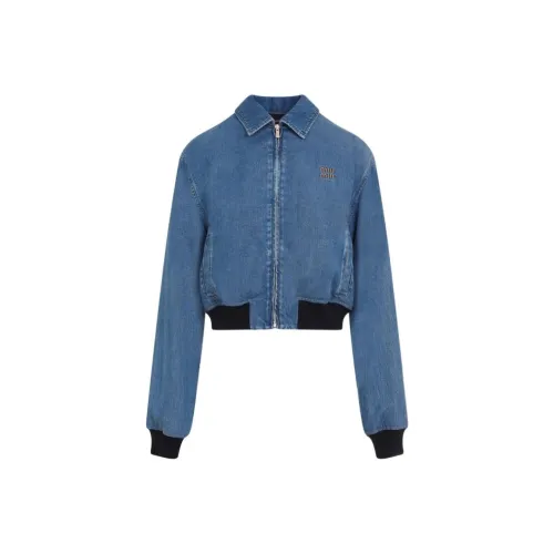 MIU MIU Zipped Denim Jacket